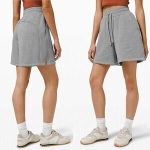 Lululemon High Rise Terry Sweat Shorts Grey 6 NWOT